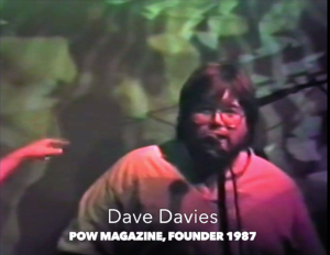 Dave Davis at The No More Censorship Defense Fund music event at The Kennel Club, San Francisco 1987.