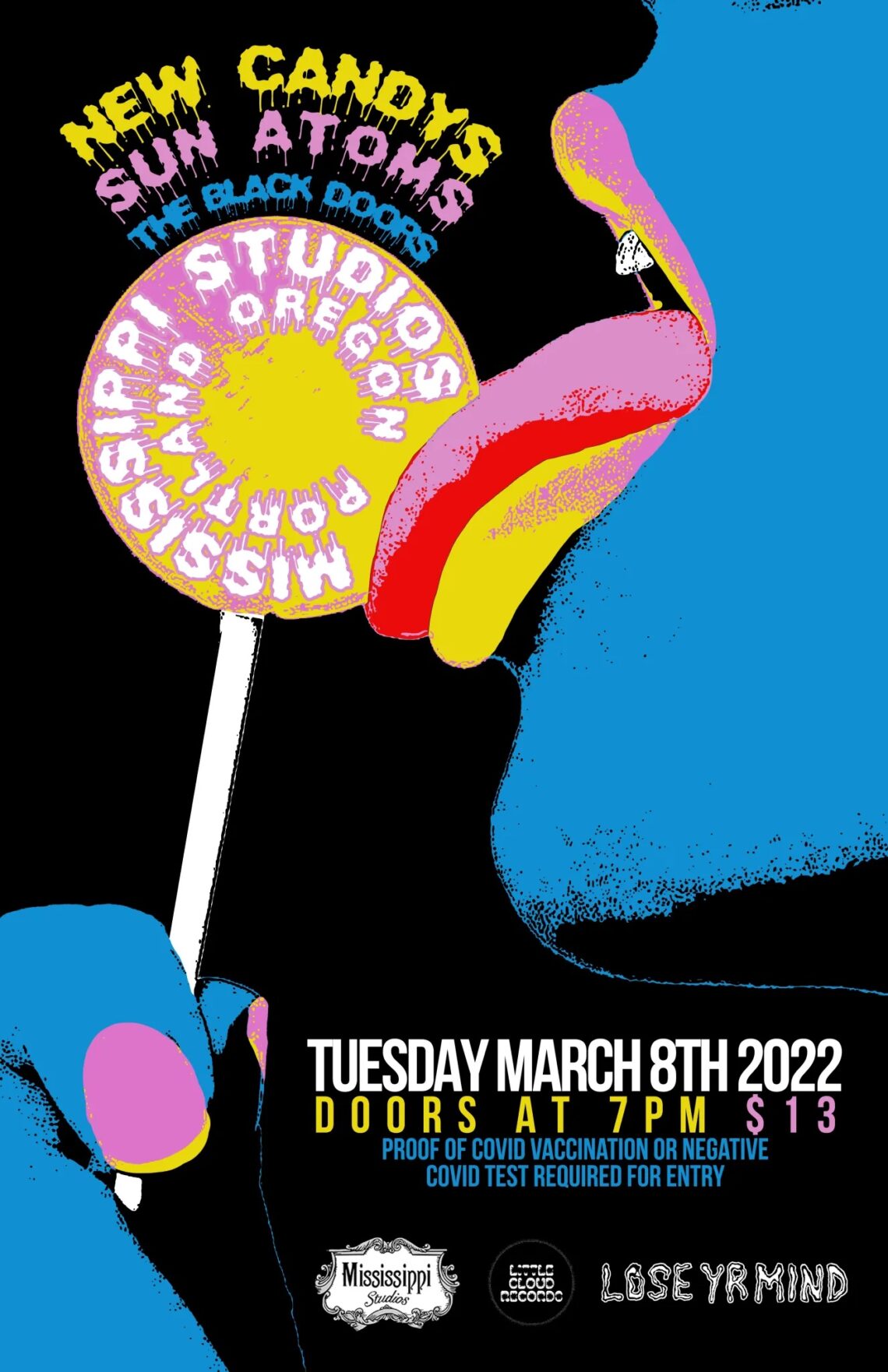 New Candys / Sun Atoms / The Black Doors at Mississippi Studios March 8, 2022